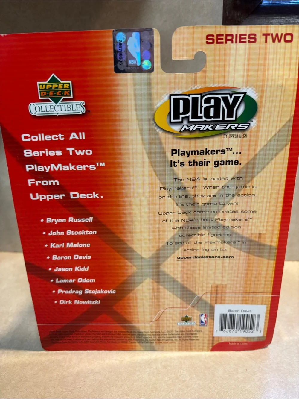 Baron Davis 2001 Upper Deck Play Makers Series Two Bobblehead Brand New